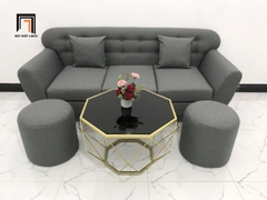 B2 Set ghế sofa băng giá rẻ 1m9 BTC màu xám lông chuột