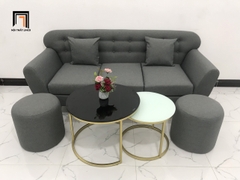 B2 Set ghế sofa băng giá rẻ 1m9 BTC màu xám lông chuột