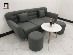 B2 Set ghế sofa băng giá rẻ 1m9 BTC màu xám lông chuột