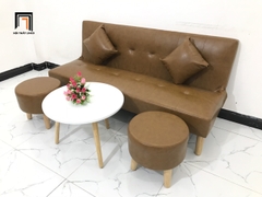 C2 Set ghế sofa giường hiện đại SFG bọc da giả dài 1m72