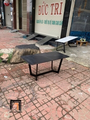 F2 Bàn trà chữ nhật mặt đá đen BTPK21 Peralta 1m x 50 cho chung cư