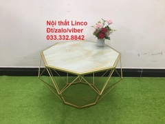 G2 Bàn trà mặt kính giả đá kim cương 70cm cho sảnh chờ đẹp