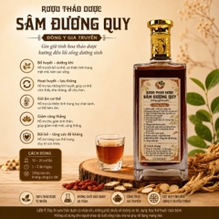 Sâm Đương Quy- Rượu Thảo Dược