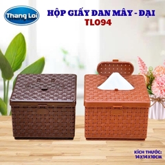 Hộp Đựng Khăn Giấy Vuông Nhựa PP Chính Phẩm Thắng Lợi – Size Đại 14x14x10cm- TL094