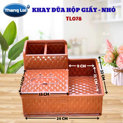 Khay Đựng Đũa Muỗng Nhà Hàng Quán Ăn Kèm Hộp Giấy Và Khay Đựng Gia Vị Size Lớn TL078