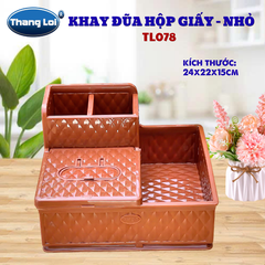 Khay Đựng Đũa Muỗng Nhà Hàng Quán Ăn Kèm Hộp Giấy Và Khay Đựng Gia Vị Size Lớn TL078