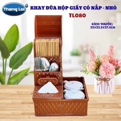 Khay Đựng Đũa Muỗng Nhà Hàng Quán Ăn Có Nắp Chống Bụi Size Nhỏ TL080