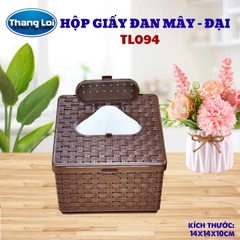 Hộp Đựng Khăn Giấy Vuông Nhựa PP Chính Phẩm Thắng Lợi – Size Đại 14x14x10cm- TL094