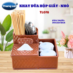 Khay Đựng Đũa Muỗng Nhà Hàng Quán Ăn Kèm Hộp Giấy Và Khay Đựng Gia Vị Size Lớn TL078