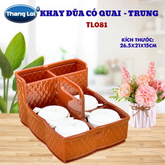 Khay Đựng Đũa Muỗng Nhà Hàng Quán Ăn Có Quai Kèm Khay Gia Vị Size Trung TL081