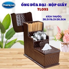 Ống Đũa Đại Kèm Hộp Giấy Ăn Thắng Lợi TL-093 Nhựa Cao Cấp, Hộp Đựng Đũa Có Nắp Để Bàn Ăn
