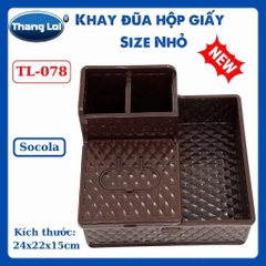 Khay Đựng Đũa Muỗng Nhà Hàng Quán Ăn Kèm Hộp Giấy Và Khay Đựng Gia Vị Size Lớn TL078