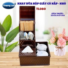Khay Đựng Đũa Muỗng Nhà Hàng Quán Ăn Có Nắp Chống Bụi Size Nhỏ TL080
