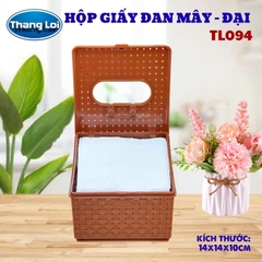 Hộp Đựng Khăn Giấy Vuông Nhựa PP Chính Phẩm Thắng Lợi – Size Đại 14x14x10cm- TL094