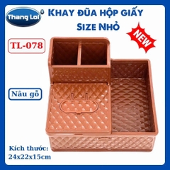 Khay Đựng Đũa Muỗng Nhà Hàng Quán Ăn Kèm Hộp Giấy Và Khay Đựng Gia Vị Size Lớn TL078