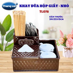 Khay Đựng Đũa Muỗng Nhà Hàng Quán Ăn Kèm Hộp Giấy Và Khay Đựng Gia Vị Size Lớn TL078