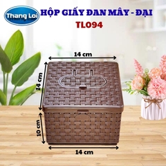 Hộp Đựng Khăn Giấy Vuông Nhựa PP Chính Phẩm Thắng Lợi – Size Đại 14x14x10cm- TL094