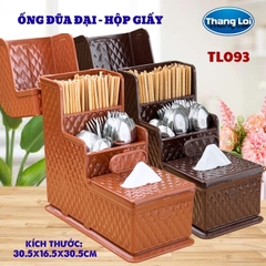 Ống Đũa Đại Kèm Hộp Giấy Ăn Thắng Lợi TL-093 Nhựa Cao Cấp, Hộp Đựng Đũa Có Nắp Để Bàn Ăn