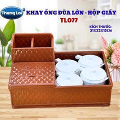 Khay Đựng Đũa Muỗng Nhà Hàng Quán Ăn Kèm Hộp Giấy Và Khay Đựng Gia Vị Size Lớn TL077