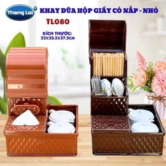 Khay Đựng Đũa Muỗng Nhà Hàng Quán Ăn Có Nắp Chống Bụi Size Nhỏ TL080