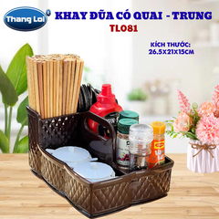 Khay Đựng Đũa Muỗng Nhà Hàng Quán Ăn Có Quai Kèm Khay Gia Vị Size Trung TL081