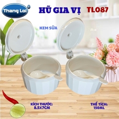 Hũ Đựng Gia Vị Có Muỗng 150ml Thắng Lợi TL-087 Nhựa PC Cao Cấp, Có Nắp Đậy - TL087