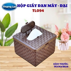 Hộp Đựng Khăn Giấy Vuông Nhựa PP Chính Phẩm Thắng Lợi – Size Đại 14x14x10cm- TL094