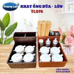 Khay Đựng Đũa Muỗng Nhà Hàng Quán Ăn Kèm Khay Gia Vị Size Lớn TL076