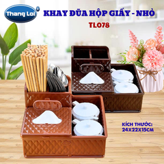 Khay Đựng Đũa Muỗng Nhà Hàng Quán Ăn Kèm Hộp Giấy Và Khay Đựng Gia Vị Size Lớn TL078