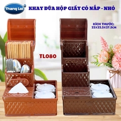Khay Đựng Đũa Muỗng Nhà Hàng Quán Ăn Có Nắp Chống Bụi Size Nhỏ TL080