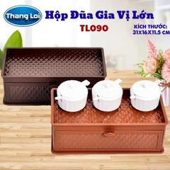 Hộp Đũa Gia Vị Lớn TL-090 Thắng Lợi, Khay Đựng Gia Vị Kèm Ngăn Đựng Đũa Muỗng Cho Nhà Hàng Quán Ăn