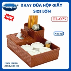 Khay Đựng Đũa Muỗng Nhà Hàng Quán Ăn Kèm Hộp Giấy Và Khay Đựng Gia Vị Size Lớn TL077