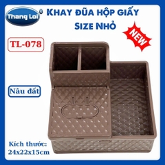 Khay Đựng Đũa Muỗng Nhà Hàng Quán Ăn Kèm Hộp Giấy Và Khay Đựng Gia Vị Size Lớn TL078