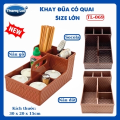 Combo khay đựng đũa có quai nhà hàng quán ăn kèm hộp giấy - SIZE LỚN TL069