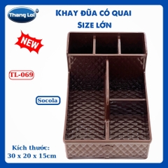 Combo khay đựng đũa có quai nhà hàng quán ăn kèm hộp giấy - SIZE LỚN TL069