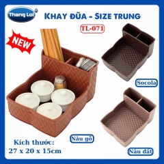 Khay Đựng Đũa Muỗng Nhà Hàng Quán Ăn Kèm Khay Gia Vị Size Trung TL071