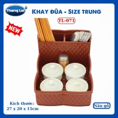 Khay Đựng Đũa Muỗng Nhà Hàng Quán Ăn Kèm Khay Gia Vị Size Trung TL071