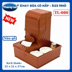 Khay Đựng Đũa Muỗng Nhà Hàng Quán Ăn Có Nắp Chống Bụi Size Nhỏ TL080
