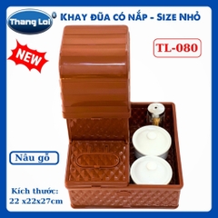 Khay Đựng Đũa Muỗng Nhà Hàng Quán Ăn Có Nắp Chống Bụi Size Nhỏ TL080