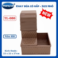 Khay Đựng Đũa Muỗng Nhà Hàng Quán Ăn Có Nắp Chống Bụi Size Nhỏ TL080