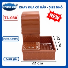 Khay Đựng Đũa Muỗng Nhà Hàng Quán Ăn Có Nắp Chống Bụi Size Nhỏ TL080