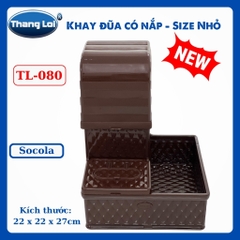 Khay Đựng Đũa Muỗng Nhà Hàng Quán Ăn Có Nắp Chống Bụi Size Nhỏ TL080