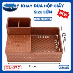 Khay Đựng Đũa Muỗng Nhà Hàng Quán Ăn Kèm Hộp Giấy Và Khay Đựng Gia Vị Size Lớn TL077