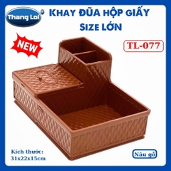 Khay Đựng Đũa Muỗng Nhà Hàng Quán Ăn Kèm Hộp Giấy Và Khay Đựng Gia Vị Size Lớn TL077