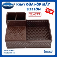 Khay Đựng Đũa Muỗng Nhà Hàng Quán Ăn Kèm Hộp Giấy Và Khay Đựng Gia Vị Size Lớn TL077