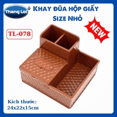 Khay Đựng Đũa Muỗng Nhà Hàng Quán Ăn Kèm Hộp Giấy Và Khay Đựng Gia Vị Size Lớn TL078