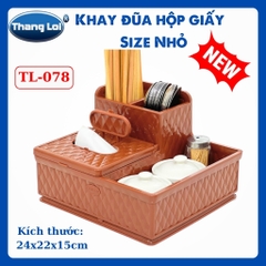 Khay Đựng Đũa Muỗng Nhà Hàng Quán Ăn Kèm Hộp Giấy Và Khay Đựng Gia Vị Size Lớn TL078