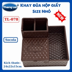 Khay Đựng Đũa Muỗng Nhà Hàng Quán Ăn Kèm Hộp Giấy Và Khay Đựng Gia Vị Size Lớn TL078