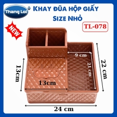 Khay Đựng Đũa Muỗng Nhà Hàng Quán Ăn Kèm Hộp Giấy Và Khay Đựng Gia Vị Size Lớn TL078