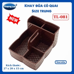 Khay Đựng Đũa Muỗng Nhà Hàng Quán Ăn Có Quai Kèm Khay Gia Vị Size Trung TL081